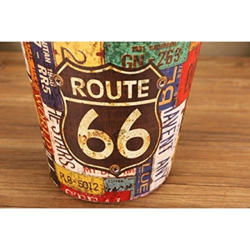 Elegant HMANE Round Leather Wastebasket for Home Decor