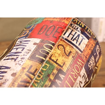 Elegant HMANE Round Leather Wastebasket for Home Decor