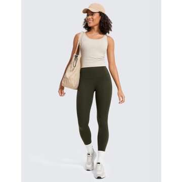 CRZ YOGA Butterluxe High Waisted Lounge Legging 25" - Buttery Soft Workout Yoga Pants for Women Olive Green X-Small