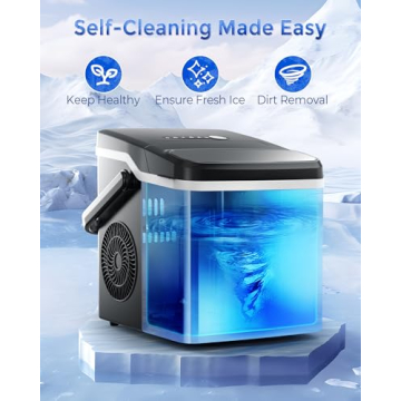 Portable Ice Maker - Self-Cleaning, 26 Lbs/24H