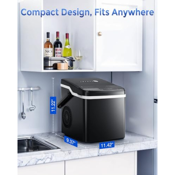 Portable Ice Maker - Self-Cleaning, 26 Lbs/24H