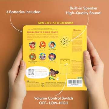 Praise The Lord - Christian Sound Book, Sing Along Bible Songs | Christening, Dedication, Baptism Gifts for Boys, Girls, Kids, Babies | Religious Toys, Interactive Music Books for Toddlers