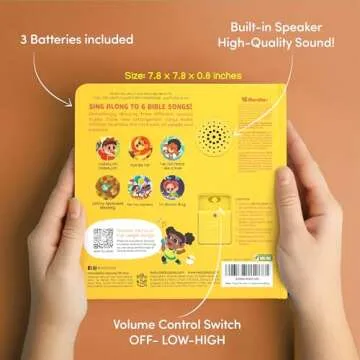 Praise The Lord - Christian Sound Book, Sing Along Bible Songs | Christening, Dedication, Baptism Gifts for Boys, Girls, Kids, Babies | Religious Toys, Interactive Music Books for Toddlers