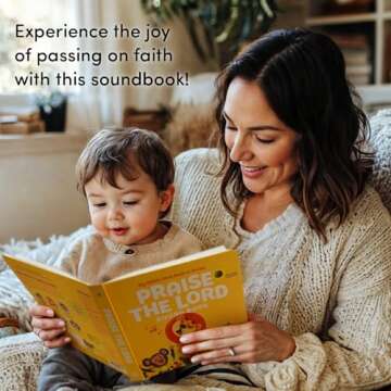 Praise The Lord - Christian Sound Book, Sing Along Bible Songs | Christening, Dedication, Baptism Gifts for Boys, Girls, Kids, Babies | Religious Toys, Interactive Music Books for Toddlers