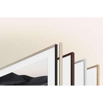 SAMSUNG 75-inch The Frame Customizable Bezel, Modern Teak (VG-SCFA75TKBZA, 2021 Model), 1 Box