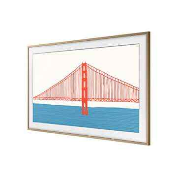 SAMSUNG 75-inch The Frame Customizable Bezel, Modern Teak (VG-SCFA75TKBZA, 2021 Model), 1 Box