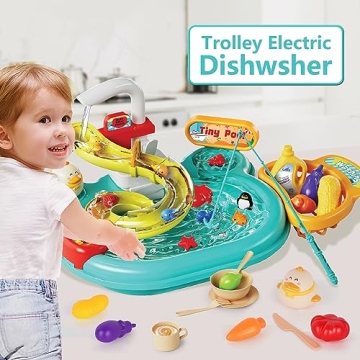 Discover Jiakora 3-in-1 Toddler Kitchen Water Play Sink