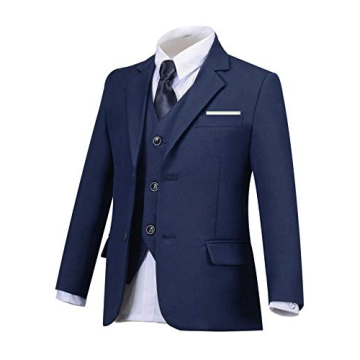 Boys Navy Blue 5 Piece Suit Set for Kids - Size 2T