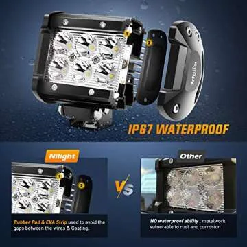 Nilight LED Pods 4PCS 18W 1260lm Spot LED Light Bar Driving Fog Light Off Road Lights Work Light 24V 12V for Motorcycles Van Camper Wagon Car Pickup ATV UTV SUV Truck Boat