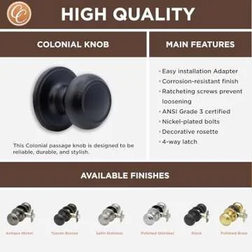 Stylish Copper Creek Black Door Knobs for Home Interiors