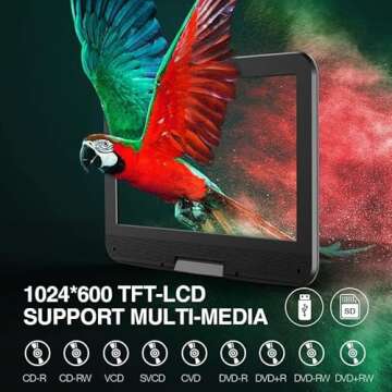 DBPOWER Portable DVD Player with 5-Hour Battery Life