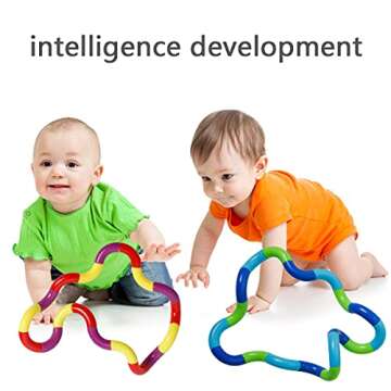 6PCS Fidget Toys, Multicolored Relax Therapy Decompression Sensory Toys for Autism Kids and Adults, Combine into New Shapes for Unique Fidget Experience, Brain Imagine Tools Suitable As a Gift