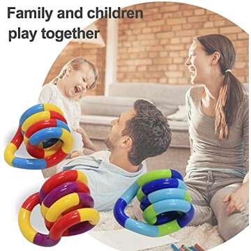 6PCS Fidget Toys, Multicolored Relax Therapy Decompression Sensory Toys for Autism Kids and Adults, Combine into New Shapes for Unique Fidget Experience, Brain Imagine Tools Suitable As a Gift