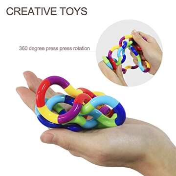 6PCS Fidget Toys, Multicolored Relax Therapy Decompression Sensory Toys for Autism Kids and Adults, Combine into New Shapes for Unique Fidget Experience, Brain Imagine Tools Suitable As a Gift
