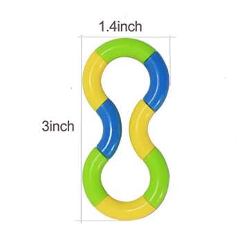 6PCS Fidget Toys, Multicolored Relax Therapy Decompression Sensory Toys for Autism Kids and Adults, Combine into New Shapes for Unique Fidget Experience, Brain Imagine Tools Suitable As a Gift