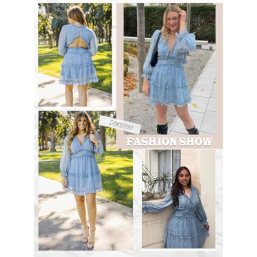 Stylish Deep V Neck Summer Dress by Dokotoo