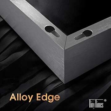 TinyTimes 65"×22" Full Length Mirror, Floor Mirror with Stand, Full Body Tall Mirror, Freestanding or Wall-Mounted, Brushed Thin Frame, for Bedroom, Liveing Room - Black