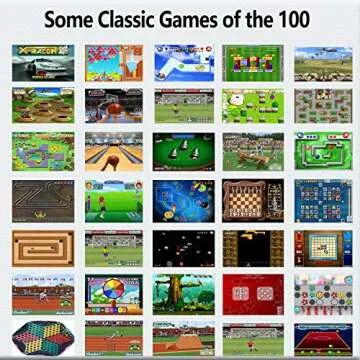Beijue 16 Bit Handheld Games for Kids Adults 3.0'' Large Screen Preloaded 100 HD Classic Retro Video Games USB Rechargeable Seniors Electronic Game Player Birthday Xmas Present (Black)
