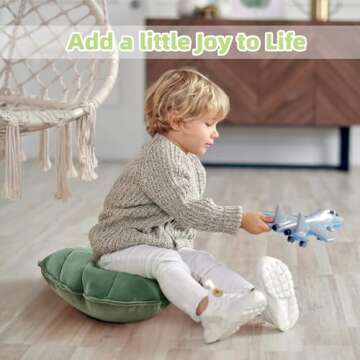 Teieas 3D Leaf Shaped Throw Pillows Plant Pillow Novelty Plush Cushion Backrest Pillow Home Decoration for Car, Bedroom, Sofa, Couch, Living Room