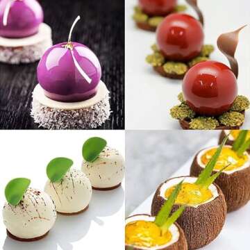 AFINSEA 3D Ball Silicone Molds for Baking and Desserts