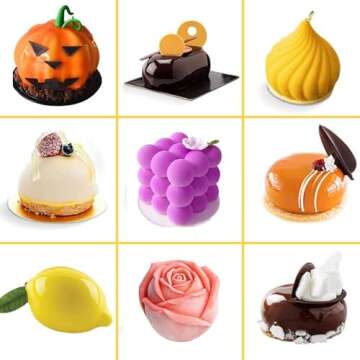 AFINSEA 3D Ball Silicone Molds for Baking and Desserts