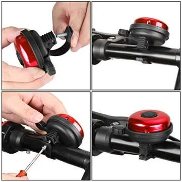 Accmor Classic Bike Bell, Aluminum Bicycle Bell, Loud Crisp Clear Sound Bicycle Bike Bell for Adults Kids