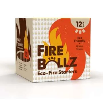 Eco-Friendly Fire Starters for Grilling - Fire-Ballz 12-Pack