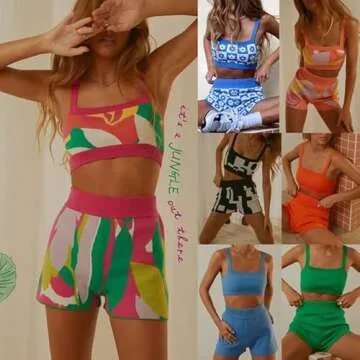 Stylish Two Piece Knitted Outfit for Summer Fun