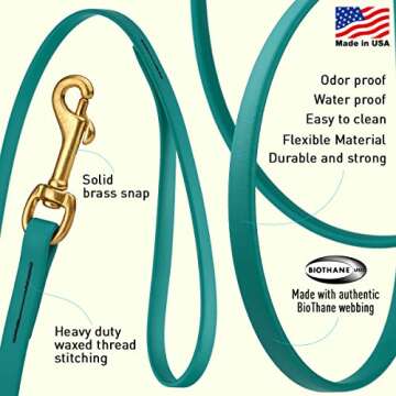 Viper K9 Biothane Working Dog Leash Waterproof Lead for Tracking Training Schutzhund Dog Sport & Sea...