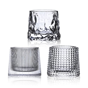 Premium 5OZ Crystal Whiskey Glasses Set of 3 - Elegant & Durable