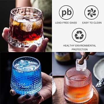 Premium 5OZ Crystal Whiskey Glasses Set Elegant Durable