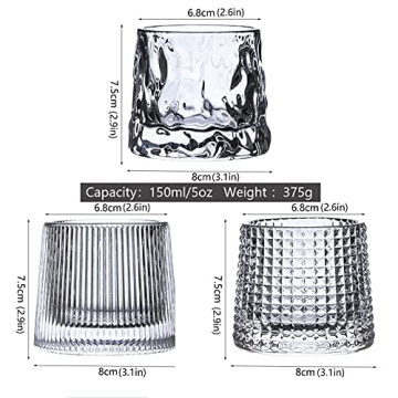 Premium 5OZ Crystal Whiskey Glasses Set Elegant Durable