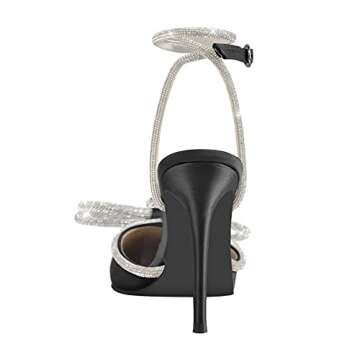 Richealnini Satin Rhinestone High Heels for Women
