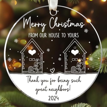 Unique Neighbor Christmas Ornaments - Perfect Friendship Gift 2024