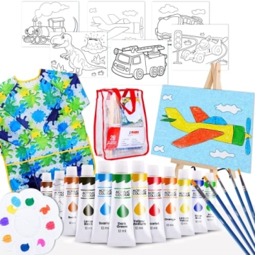 J MARK Kids Acrylic Paint Set with Easel and Storage Bag