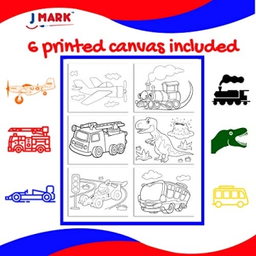 J MARK Kids Acrylic Paint Set with Easel and Storage Bag