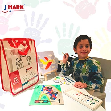 J MARK Kids Acrylic Paint Set with Easel and Storage Bag