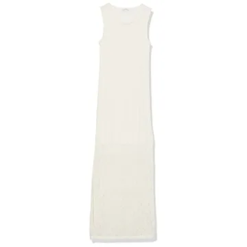 The Drop Women's Ritu Crochet Maxi Dress Whisper White
