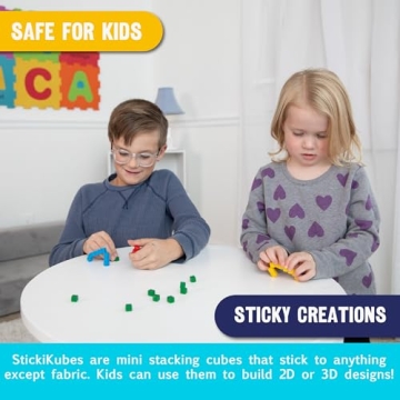 StickiKubes - Versatile Colorful Stacking Cubes for Kids