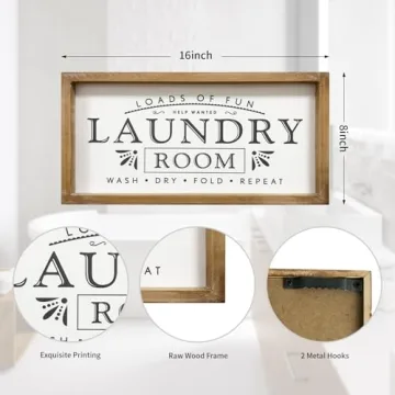 MACVAD Laundry Signs Loads of Fun Decorative Sign