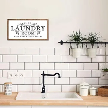 MACVAD Laundry Signs Loads of Fun Decorative Sign
