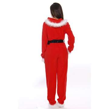 6256-M Just Love Adult Onesie / Pajamas, Santa Baby (Red)