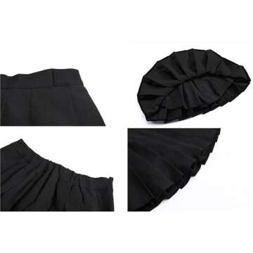 SANGTREE Women's High Waisted Pleated Skater Tennis School A-Line Skirt Uniform Skirts with Lining S...