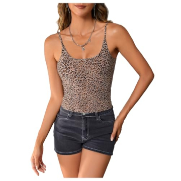 Stylish SOLY HUX Leopard Print Cami Crop Top for All Occasions