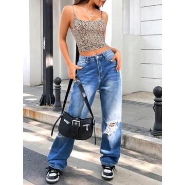 Stylish SOLY HUX Leopard Print Cami Crop Top for All Occasions