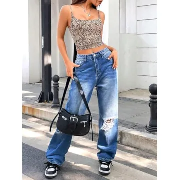 Stylish SOLY HUX Leopard Print Cami Crop Top for All Occasions