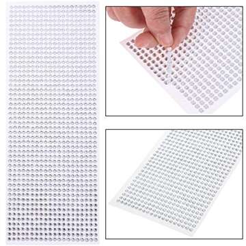 3 Sheets Glitter Alphabet Stickers and 1 Sheet Rhinestones Stickers Adhesive Rhinestone Letter Stickers for Decoration,Scrapbooking and DIY Crafts (Silver)