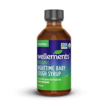 Wellements Organic Nighttime Baby Cough Syrup | Soothes Occasional Cough Due to Dry Throat While Promoting a Peaceful Night’s Sleep*, USDA Organic | 2 Fl Oz, 4 Months+