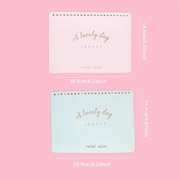 weigav Sticker Book A5, Blank Decorative Sticker Collection Photo Album, Reusable Washi Scrapbook