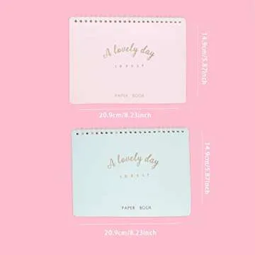 weigav Sticker Book A5, Blank Decorative Sticker Collection Photo Album, Reusable Washi Scrapbook